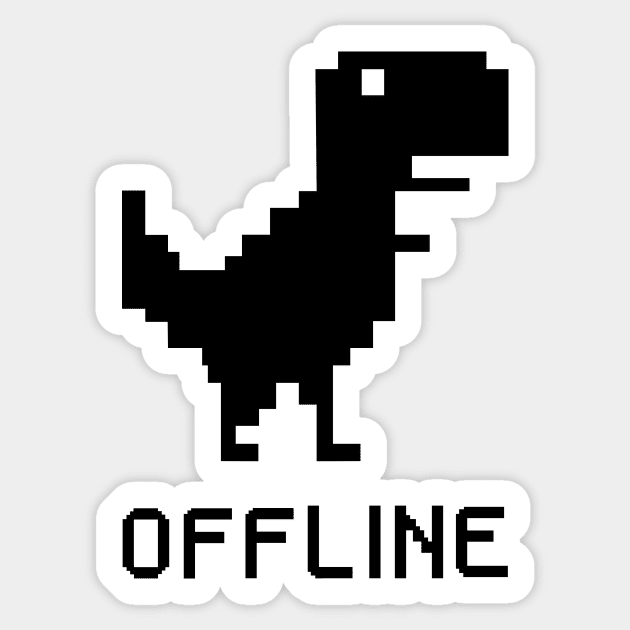 Offline dinosaur Sticker by coffeeman